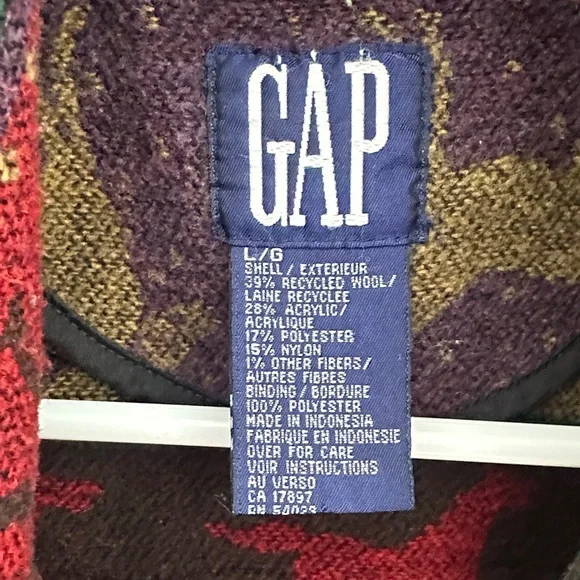 Vintage Gap Western Multicolor Knit Jacket with Horses - Picture 2 of 3